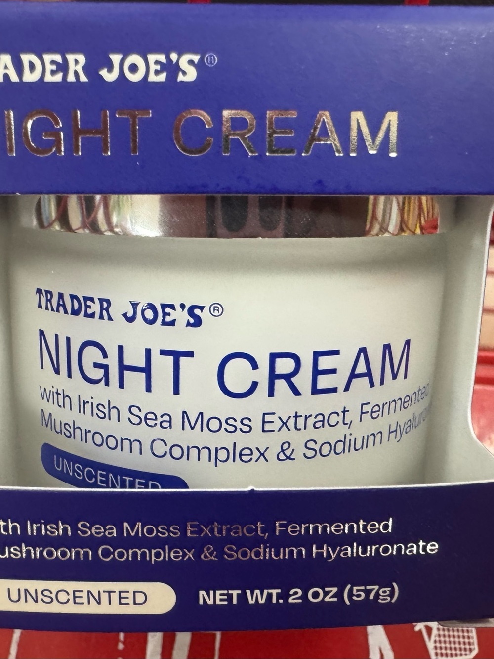 Trader Joe's White Night Cream — Unscented Overnight Moisturizer